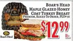 Trade Fair Supermarket Boar's Head Maple Glazed Honey Coat Turkey Breast offer