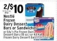 Met Foodmarkets Nestle Frozen Dairy Dessert Bars or Sandwiches offer