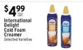 Met Foodmarkets International Delight Cold Foam Creamer offer