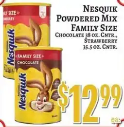 Trade Fair Supermarket Nesquik powdered mix family size offer
