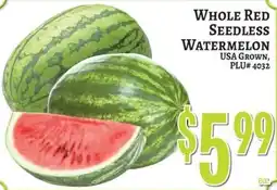Trade Fair Supermarket Whole Red Seedless Watermelon offer