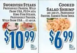 Trade Fair Supermarket Swordfish Steaks offer
