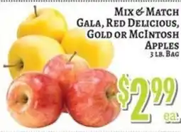 Trade Fair Supermarket Mix & Match Gala, Red Delicious, Gold or McIntosh Apples offer