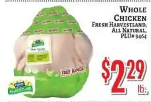 Trade Fair Supermarket Fresh Harvestland whole chicken offer