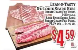 Trade Fair Supermarket Lean & Tasty St. Louie Spare Ribs offer