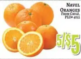 Trade Fair Supermarket Navel oranges offer