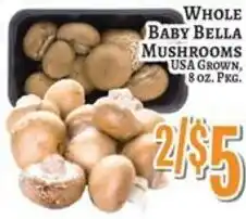 Trade Fair Supermarket Whole Baby Bella Mushrooms offer