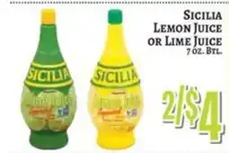 Trade Fair Supermarket Sicilia lemon juice or lime juice offer