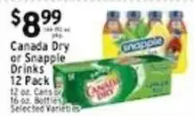 Met Foodmarkets Canada Dry or Snapple Drinks offer