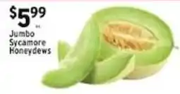 Met Foodmarkets Jumbo Sycamore Honeydews offer