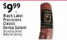 Met Foodmarkets Black Label Provisions Classic Genoa Salami offer