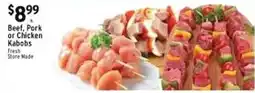 Met Foodmarkets Beef, Pork or Chicken Kabobs offer