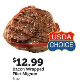 Fareway Usda choice bacon wrapped filet mignon offer