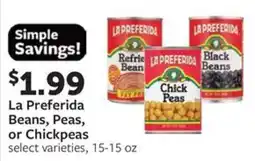 Fareway La Preferida beans, peas, or chickpeas offer