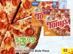 Homeland Market Tony's pizzeria style pizza offer