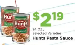 Homeland Market Hunts pasta sauce offer