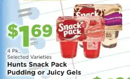 Homeland Market Hunts Snack Pack Pudding or Juicy Gels offer