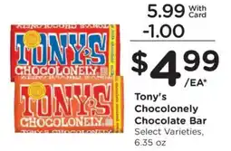 Fred Meyer Tony's Chocolonely Chocolate Bar offer