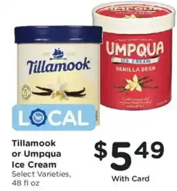 Fred Meyer Tillamook or Umpqua Ice Cream offer