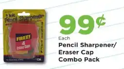 Homeland Market Cil pencil sharpener/eraser cap combo pack offer