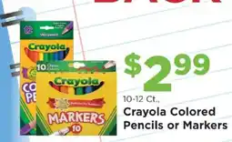 Homeland Market Crayola colored pencils or markers offer