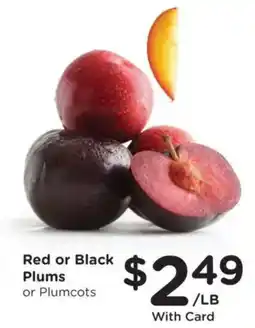 Fred Meyer Red or Black Plums or Plumcots offer