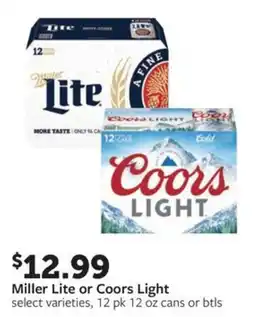 Fareway Miller Lite or Coors Light offer
