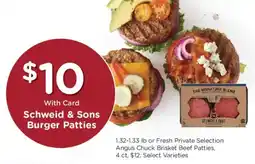 Fred Meyer Schweid & Sons Burger Patties offer