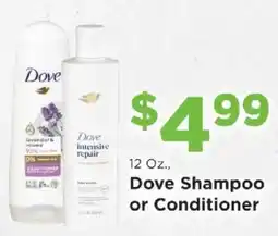 Homeland Market Dove Shampoo or Conditioner offer