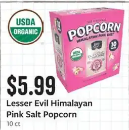Fareway Lesser Evil Himalayan Pink Salt Popcorn offer