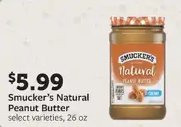 Fareway Smucker's Natural Peanut Butter offer