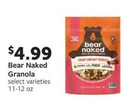 Fareway Bear Naked Granola offer