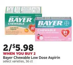 Fareway Bayer Chewable Low Dose Aspirin offer