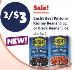Family Dollar Bush's Best Pinto or Kidney Beans or Black Beans offer