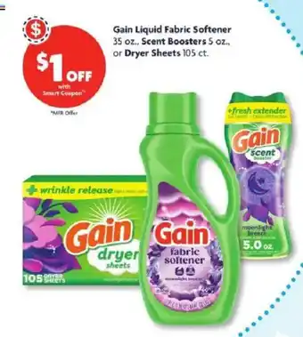 Family Dollar Gain liquid fabric softener offer