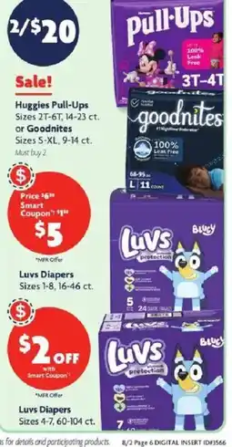 Family Dollar Huggies Pull-Ups or Goodnites offer