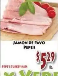 Fresco Supermarket Pepe's turkey ham offer