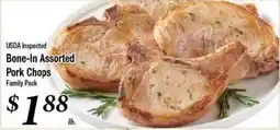 Ferndale Foods Usda inspected bone-in assorted pork chops offer