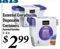 Ferndale Foods Essential Everyday Disposable Containers offer