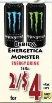 Fresco Supermarket Bebida Energetica Monster Energy Drink offer