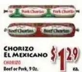Fresco Supermarket Chorizo El Mexicano offer