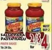 Fresco Supermarket Ragu pasta sauce offer