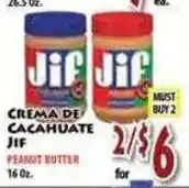 Fresco Supermarket Jif peanut butter offer