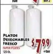 Fresco Supermarket Fresco paper plates offer