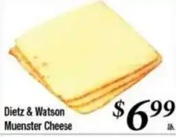 Ferndale Foods Dietz & Watson Muenster Cheese offer