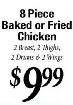 Ferndale Foods 8 piece baked or fried chicken offer