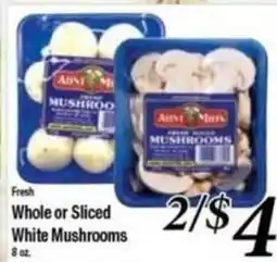 Ferndale Foods Aunt Mimi's fresh whole or sliced white mushrooms offer