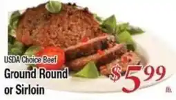 Ferndale Foods Usda Choice Beef Ground Round or Sirloin offer