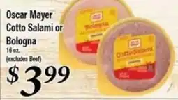 Ferndale Foods Oscar Mayer Cotto Salami or Bologna offer