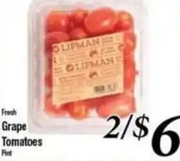 Ferndale Foods Lipman Fresh Grape Tomatoes offer